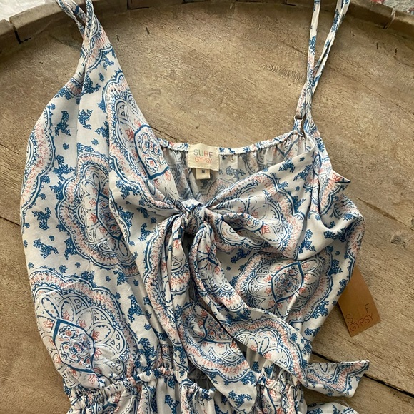 SURF GYPSY Jumpsuit cropped w/keyhole *NEW* - Picture 6 of 10